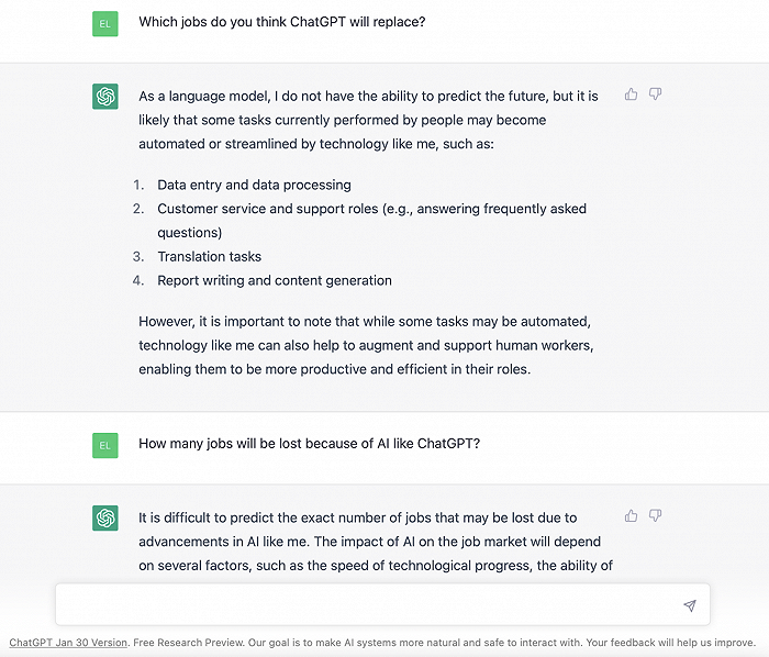 哪些工作会被AI取代？ChatGPT和专家们给出了相似答案